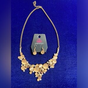 Paparazzi Rose Gold Necklace and Earring Set